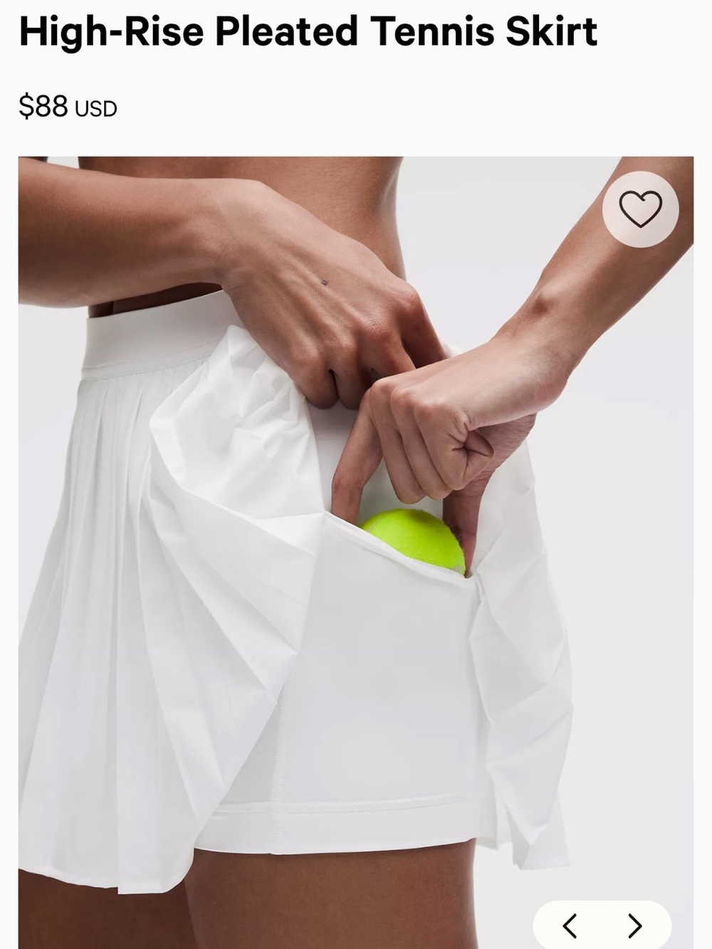 Lululemon athletica High Rise Pleated Tennis Skirt - Picture 5 of 10